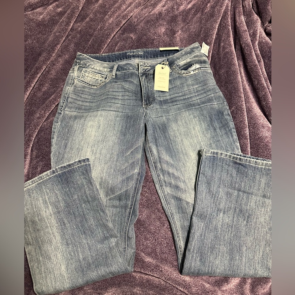 Maurices Women's Blue Straight Leg Jeans